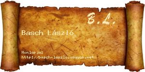 Basch László névjegykártya