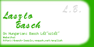 laszlo basch business card